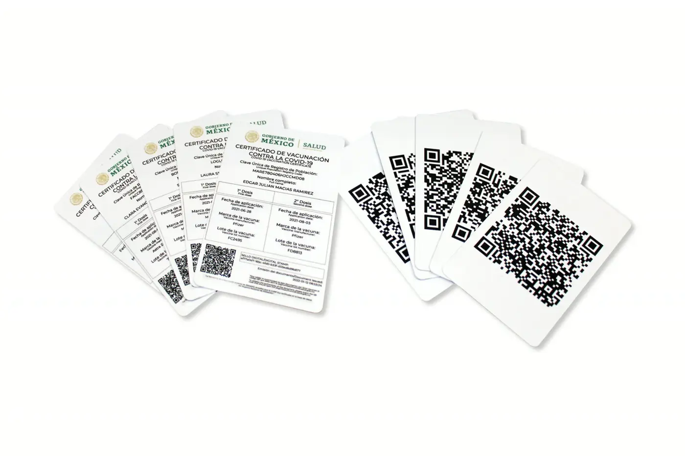 Credenciales de PVC para campaña de vacunación