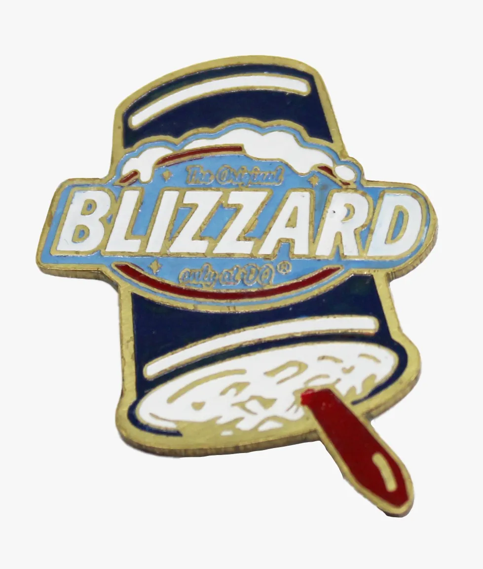 Pin promocional a full color del producto Blizzard de Dairy Queen