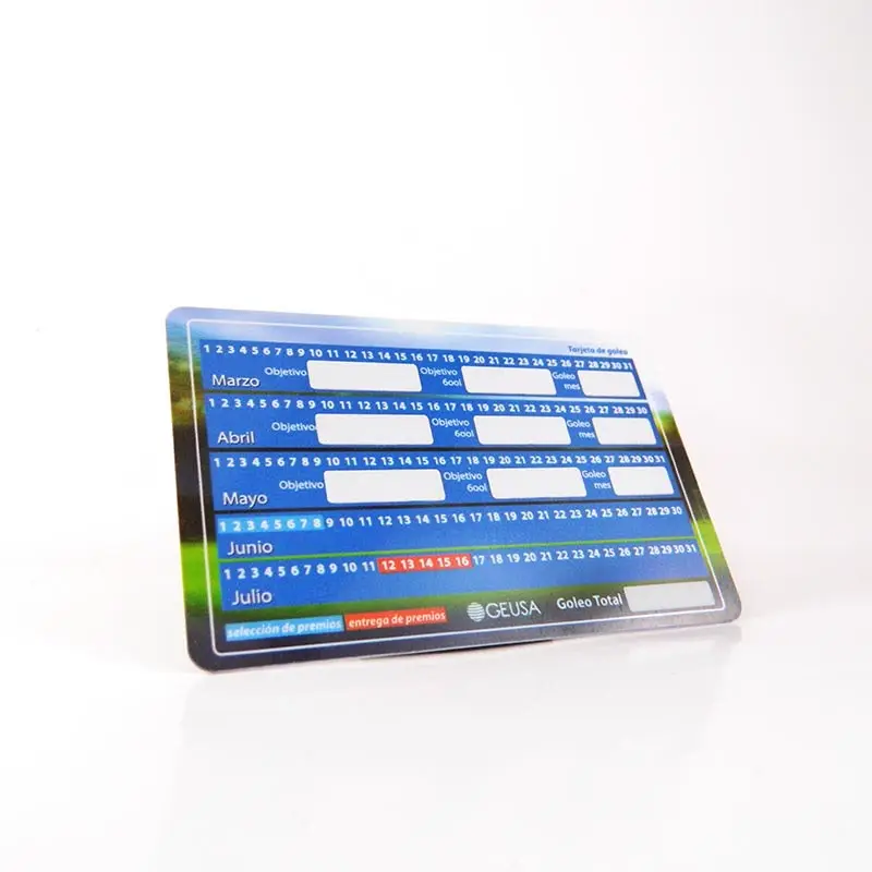 Tarjeta de lealtad de PVC personalizada 4