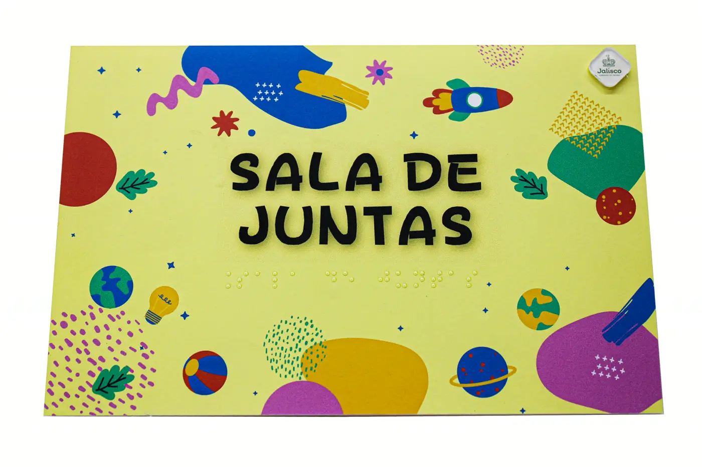 Señalización de sala de juntas con Braille