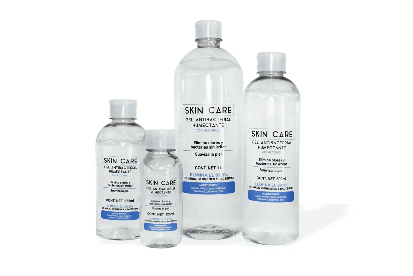 Etiquetas con gota de resina para gel antibacterial