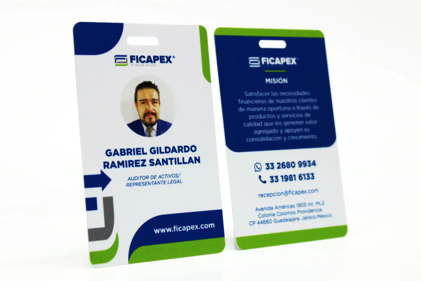 Credenciales de PVC para Ficapex