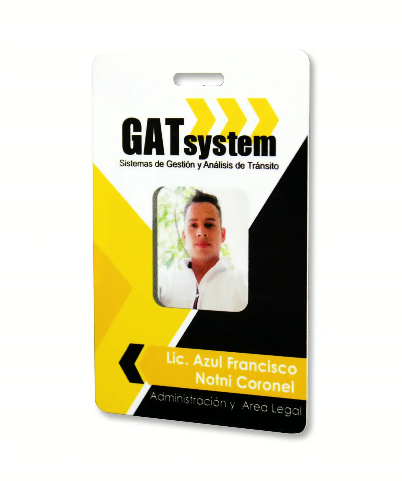 Credencial de PVC personalizada para GAT System