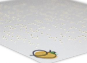 letrero de señalizacion braille